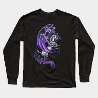 Black and Purple Pegasus Long Sleeve T-Shirt